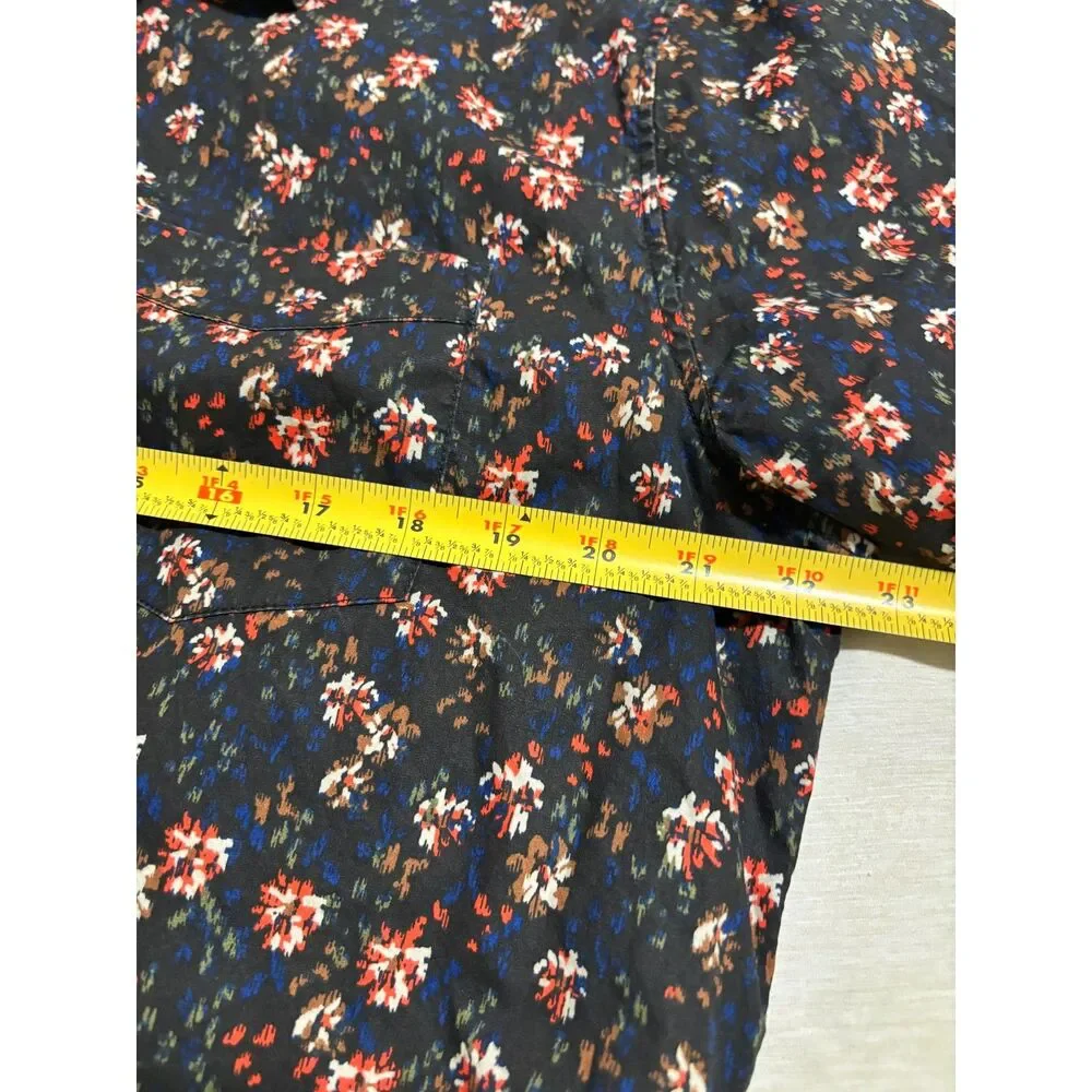 Levi’s Floral Button Up Shirt Men L Cotton Short Sleeve Casual Pocket Top Grunge